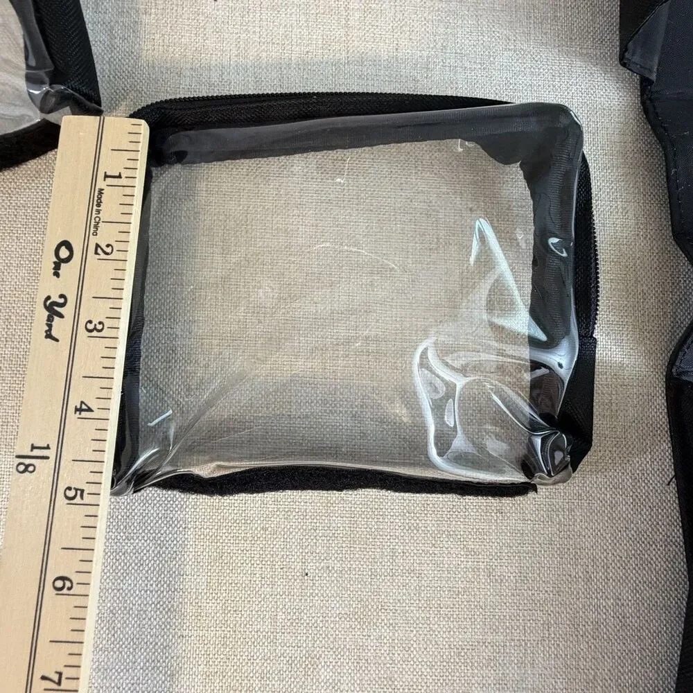 Professional Makeup Artist Bag Fold Out Organizer Clear Zipper Pouches Black